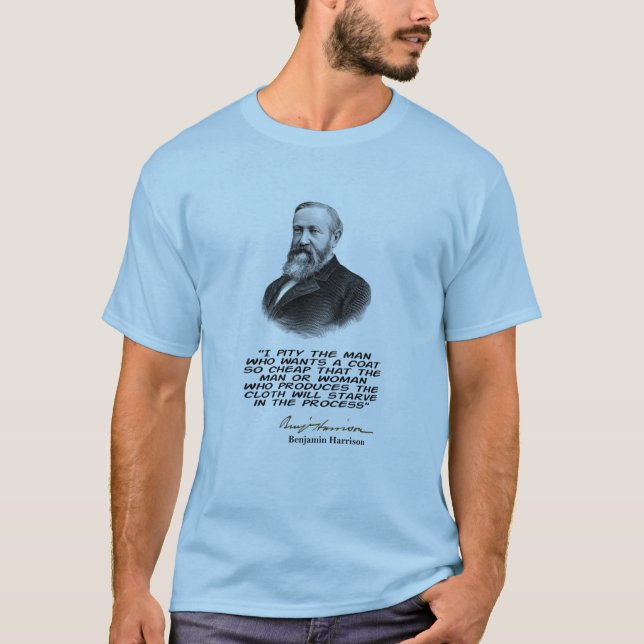 Camiseta Benjamin Harrison (23° presidente estadounidense)  (Anverso)