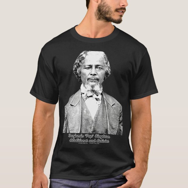 Camiseta Benjamin Pap Singleton Afroamericano del siglo XIX (Anverso)