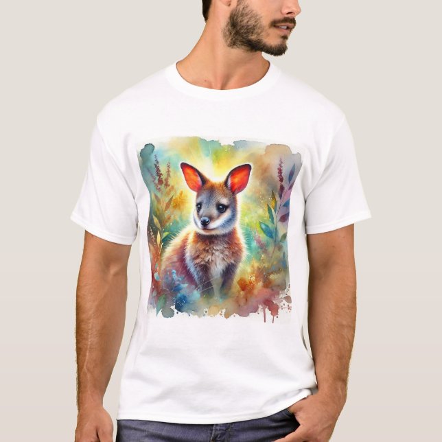Camiseta Bennets Wallaby in a Serene Landscape 040924AREF13 (Anverso)