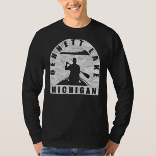 Camiseta Bennett Lake Canoeing Michigan