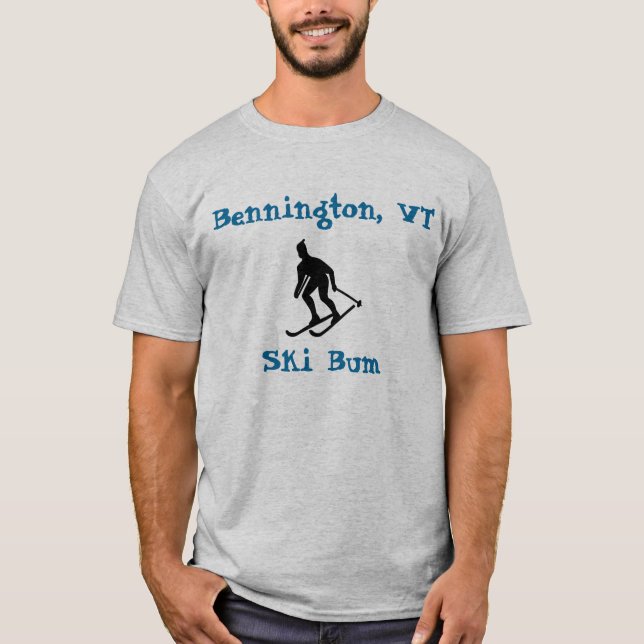Camiseta Bennington, VT, Ski Bum (Anverso)