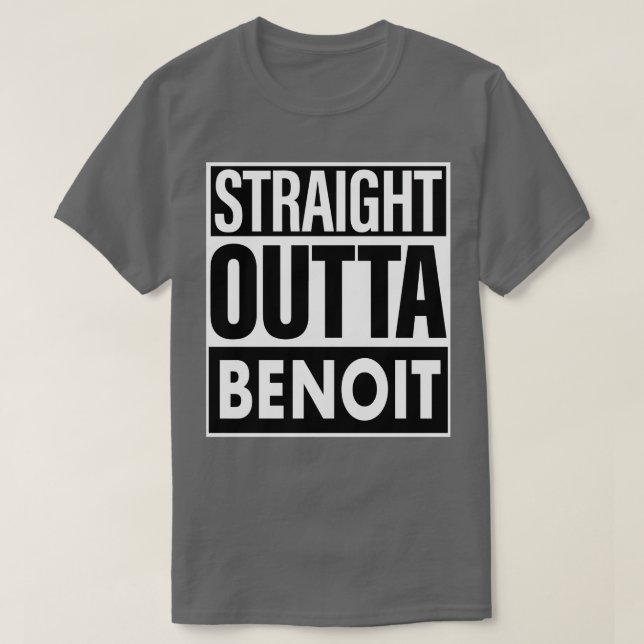 Camiseta Benoit Name Straight Outta Benoit (Diseño del anverso)