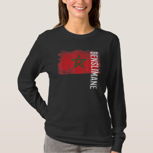 Camiseta Benslimane bandera de Marruecos para hombres y muj