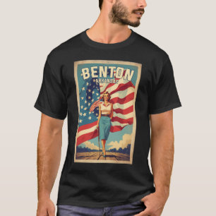 Camiseta Benton Arkansas Usa Viaje De Vintage
