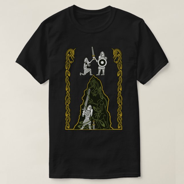 Camiseta Beowulf contra la madre de Grendel (Diseño del anverso)