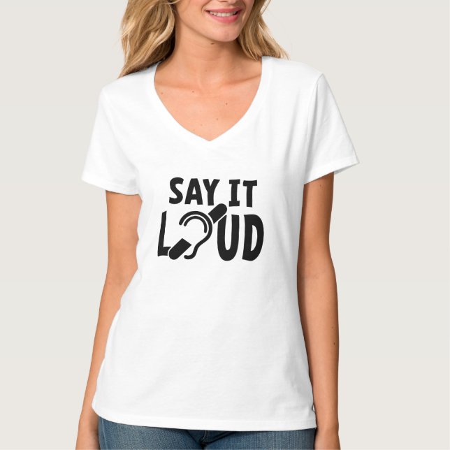 Camiseta Beperkt horen, slechthorend, doof. (Anverso)