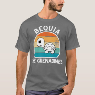Camiseta Bequia El Sol Retro de las Granadinas con Tortuga