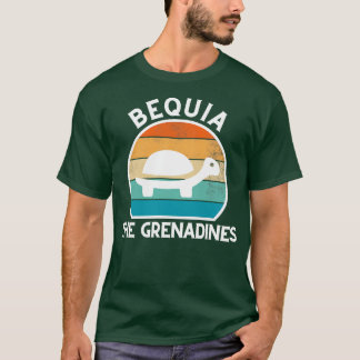Camiseta Bequia El Sol Retro de las Granadinas con Tortuga 