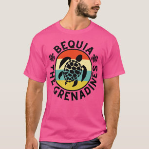 Camiseta Bequia El Sol Retro de las Granadinas con Tortuga 