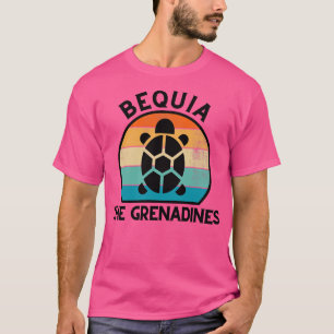 Camiseta Bequia El Sol Retro de las Granadinas con Tortuga