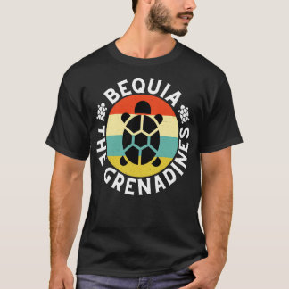 Camiseta Bequia El Sol Retro de las Granadinas con Tortuga 