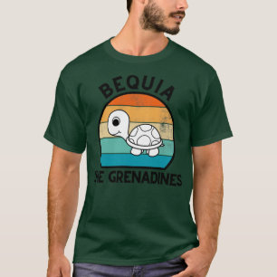 Camiseta Bequia El Sol Retro de las Granadinas con Tortuga