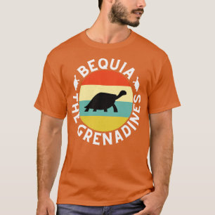 Camiseta Bequia La puesta de sol retro de las Granadinas co
