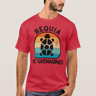Camiseta Bequia La puesta de sol retro de las Granadinas co