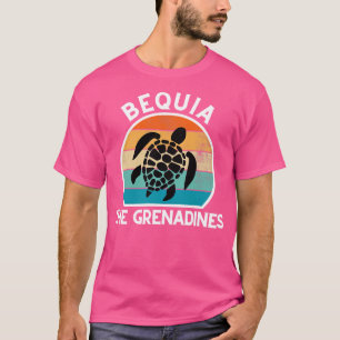 Camiseta Bequia La puesta de sol retro de las Granadinas co