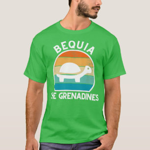Camiseta Bequia La puesta de sol retro de las Granadinas co