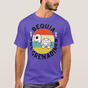 Camiseta Bequia La puesta de sol retro de las Granadinas co