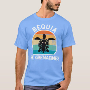 Camiseta Bequia La puesta de sol retro de las Granadinas co