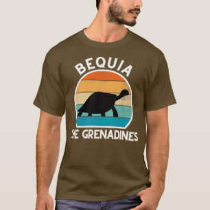 Camiseta Bequia La puesta de sol retro de las Granadinas co