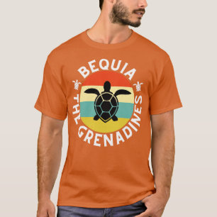 Camiseta Bequia La puesta de sol retro de las Granadinas co