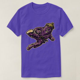 Camiseta Berenjena Judoka — Calle Vintage Retro Luchador 