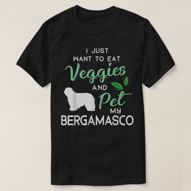Camiseta Bergamasco Funny Vegan Dog Lover Dueño Xmas Nacido (Diseño del anverso)