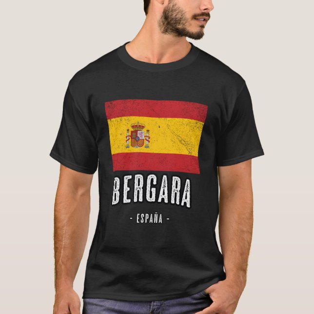 Camiseta Bergara Spain Es Flag City Bandera Ropa (Anverso)