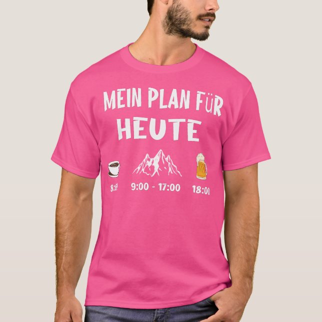 Camiseta Berge Kaffee Bier - Mi Plan Para Hoy Activo (Anverso)
