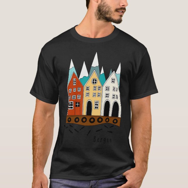 Camiseta Bergen I Recuerdo de Noruega (Anverso)