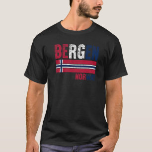 Camiseta Bergen Noruega Bandera Noruegos Hombres Mujeres Ni