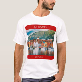 Camiseta Bergen, Norway Travel T-Shirt