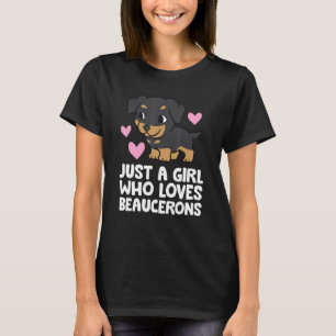 Camiseta Berger De Beauce Perro Chica Sólo Un Chica Que Ama