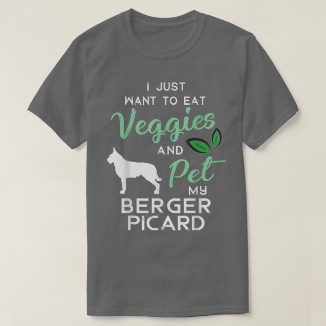 Camiseta Berger Picard Funny Vegan Dog Lover Owner Xmas Bir (Diseño del anverso)