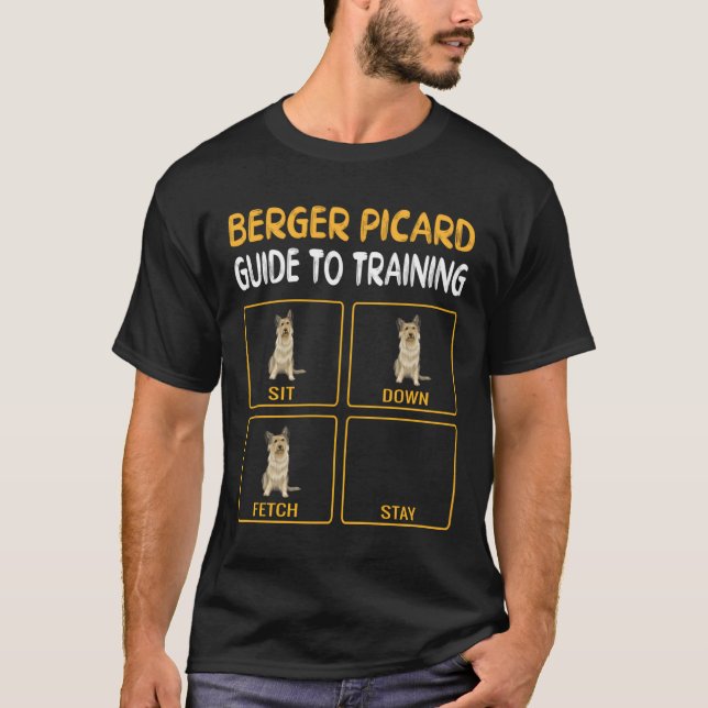 Camiseta Berger Picard Guide To Training Dog Obedience (Anverso)