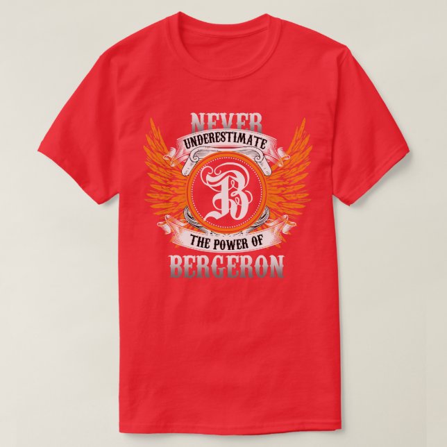 Camiseta Bergeron Name Shirt Nunca Subestima El Poder (Diseño del anverso)