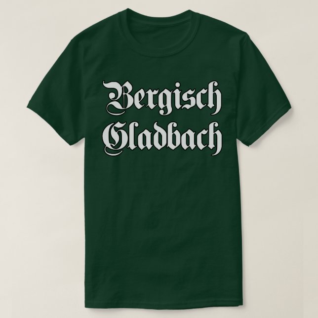Camiseta Bergisch Gladbach escrito con letra gótica (Diseño del anverso)