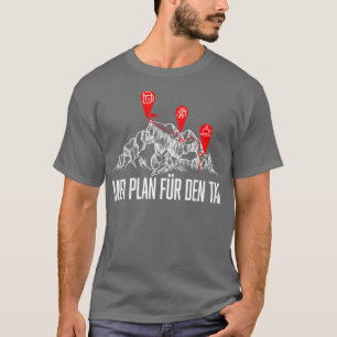 Camiseta Bergwandern Tagesplan Berge Wandern