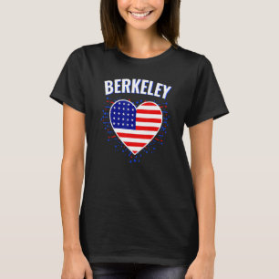 Camiseta Berkeley Bandera Estadounidense Corazón Ciudad 4 D