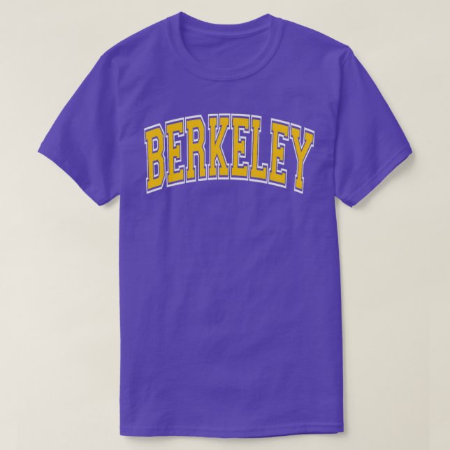 Camiseta Berkeley California Ca Varsity Amber Textos TShirt (Diseño del anverso)