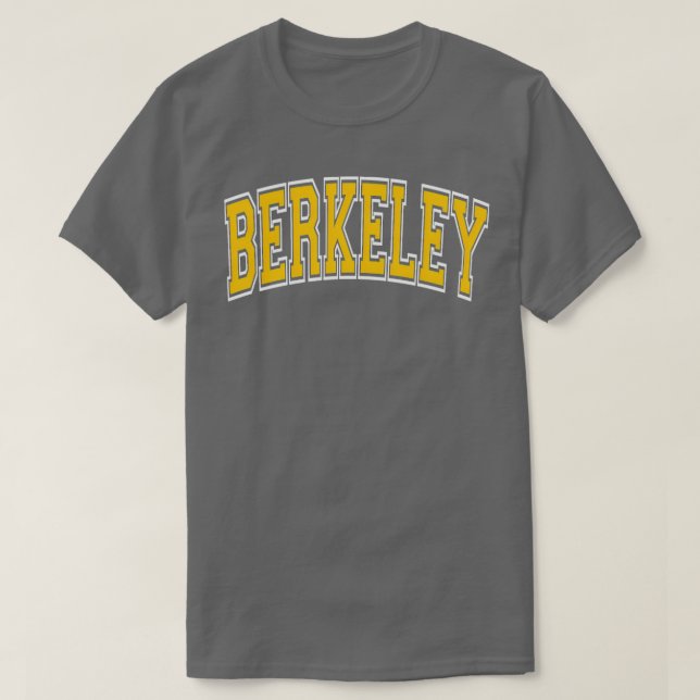 Camiseta Berkeley California Ca Varsity Amber Textos TShirt (Diseño del anverso)