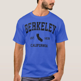 Camiseta Berkeley California CA Vintage Sports Design Black