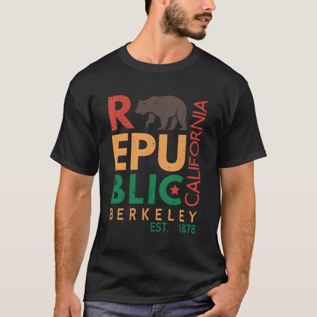 Camiseta Berkeley, República De Productos De California (Anverso)