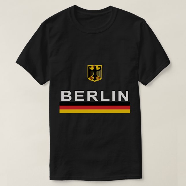 Camiseta Berlín, Alemania Diseño Retro Deportes (Diseño del anverso)