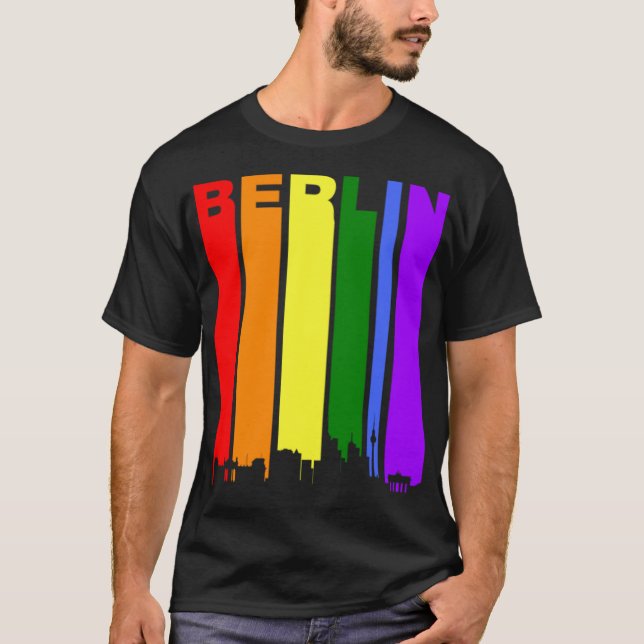 Camiseta Berlín Alemania: Esquina arcoiris Orgullo gay LGBT (Anverso)