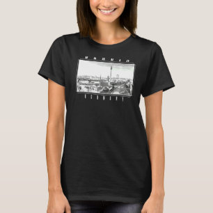 Camiseta Berlín Alemania Skyline Black White Vintage Alemán