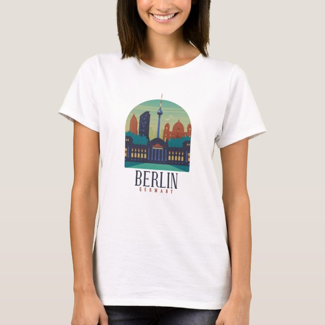 Camiseta Berlín Alemania Skyline Women T Shirt (Anverso)