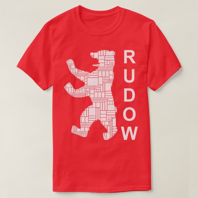 Camiseta Berlin Design Berlin Bear I Love Rudow Premium (Diseño del anverso)