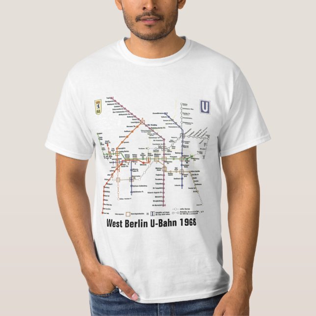 Camiseta Berlín occidental U-Bahn 1968 (Anverso)