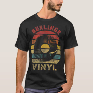 Camiseta Berliner Vinyl Retro Grabar música vintage