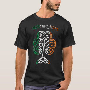Camiseta BERMINGHAM Apellido Irlandés Trébol Bandera de Irl